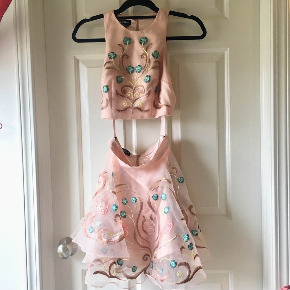 Bebe Embroidered 2 Piece Dress